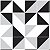 Papel Adesivo Geométrico Triangulo Preto e Cinza - Imagem 1