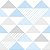 Papel Adesivo Geométrico Triangulo Degrade azul Listrado - Imagem 1