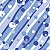 Papel Adesivo Geométrico Bolha e Linhas Azul - Imagem 1