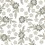 Papel Adesivo Floral Branco e Cinza - Imagem 1