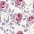 Papel Adesivo Floral Rosas Lilás - Imagem 1