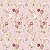 Papel Adesivo Floral Fundo Rosado - Imagem 1