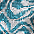 Papel de Parede Pastilhas Azul e Prata Rolo com 10 Metros - Imagem 1