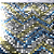 Papel de Parede Pastilhas Azul, Dourado e Prata Rolo com 10 Metros - Imagem 7