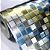 Papel de Parede Pastilhas Azul, Dourado e Prata Rolo com 10 Metros - Imagem 2