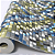 Papel de Parede Pastilhas Azul, Dourado e Prata Rolo com 10 Metros - Imagem 3