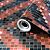 Papel de Parede Pastilhas Preto e Vermelho Rolo com 10 Metros - Imagem 1