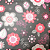 Papel de Parede Importado Floral Cinza Escuro e Rosa 10 Metros - Imagem 1