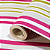 Papel de Parede Listrado Rosa, Bege e Dourado Rolo com 10 Metros - Imagem 1