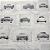 Papel de Parede Mapa e Carros Antigos Cinza Claro Rolo com 10 Metros - Imagem 1