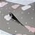 Papel Adesivo Infantil Nuvens Cinza com Rosa Rolo com 10 Metros - Imagem 5