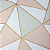 Papel Adesivo Geométrico Rosa Branco e Dourado Rolo com 10 Metros - Imagem 1