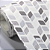 Papel de Parede Geométrico Tons de Branco e Cinza Rolo com 10 Metros - Imagem 2