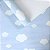 Papel de Parede Nuvens Brancas Fundo Azul Claro Importado 10M - Imagem 1