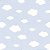 Papel de Parede Nuvens Brancas Fundo Azul Claro Importado 10M - Imagem 5