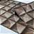 Papel de Parede Geométrico 3D Marrom Rolo com 10 Metros - Imagem 4