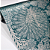 Papel de Parede Texturizado Pavão Verde com Prata Rolo com 10 Metros - Imagem 2