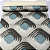 Papel de Parede Geométrico 3D Tons de Cinza e Azul Rolo com 10 Metros - Imagem 6