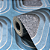 Papel de Parede Geométrico 3D Tons de Azul Rolo com 10 Metros - Imagem 3