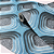 Papel de Parede Geométrico 3D Tons de Azul Rolo com 10 Metros - Imagem 4