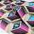 Papel de Parede Geométrico 3D Tons de Rosa e Azul Rolo com 10 Metros - Imagem 4