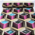 Papel de Parede Geométrico 3D Tons de Rosa e Azul Rolo com 10 Metros - Imagem 6