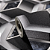 Papel de Parede Geométrico 3D Tons Escuros  Rolo com 10 Metros - Imagem 4