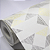 Papel de Parede Geométrico Tons de Branco e Dourado Rolo com 10 Metros - Imagem 2