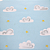 Papel de Parede Infantil Nuvens Fundo Azul Rolo com 10 Metros - Imagem 1