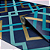 Papel de Parede Geométrico Azul Escuro e Dourado Rolo com 10 Metros - Imagem 3