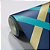 Papel de Parede Geométrico Azul Escuro e Dourado Rolo com 10 Metros - Imagem 2