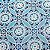 Papel de Parede Floral em Tons de Azul Rolo com 10 Metros - Imagem 1