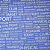 Papel de Parede Importado Azul Palavras 10 metros - Imagem 3
