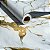Papel de Parede Autocolante Mármore Dourado Fundo Azulado P/ Lavabo Cozinha Lavável 5Mx45CM - Imagem 1