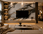 Placa Revestimento Papel de Parede Mármore Preto e Dourado Adesivo 3D Impermeável 120x260 - Imagem 6