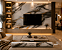 Placa Revestimento Papel de Parede Adesivo Mármore Preto e Cinza Adesivo 3D 120x260cm - Imagem 2