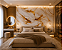 Placa Revestimento Papel de Parede Adesivo Mármore Dourado Adesivo 3D 120x260cm - Imagem 5