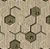 Papel de Parede 3D Hexagonal Bege Claro 10 Metros - Imagem 1