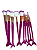 Kit 10 pincéis Sereia - Rosa - Imagem 2