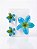 Kit 3 Presilhas Flor (Azul com Verde) - Imagem 1