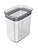 POTE HERMÉTICO ORGANIZADOR BLOCK RETANGULAR 1,5LITROS NATURAL - Imagem 1