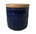POTE DE CERAMICA AZUL COM TAMPA DE BAMBU - Imagem 1