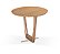 MESA LATERAL FORM - MADEIRA CARVALHO AMENDOA DETALHE DOURADO - Imagem 1