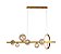 LUSTRE METAL GOLD + VIDRO CHAMPAGNE - Imagem 1