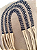 ALMOFADA LINHO CRU 52X52 COM APLIQUE MACRAME MARINHO - Imagem 3
