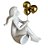 ESCULTURA MENINA SENTADA COM BALÃO DECORATIVA EM POLIRESINA - BRANCO E DOURADO - Imagem 2