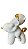 ESCULTURA DECORATIVA MENINA COM URSO EM RESINA BRANCO - Imagem 3