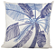ALMOFADA SARJA 52X52 COM BORDADO FINO COQUEIRO AZUL MOD 01 - Imagem 1