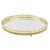 BANDEJA DECORATIVA ESPELHADA REDONDA DOURADA - 20 CM - Imagem 1