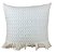 almofada em linho macrame cru - Imagem 1